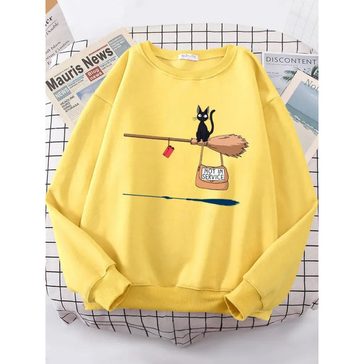 Kvinnors sweatshirt med kreativ kattdesign Mirla-Eva Jonsson