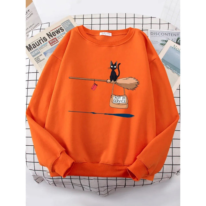 Kvinnors sweatshirt med kreativ kattdesign Mirla-Eva Jonsson