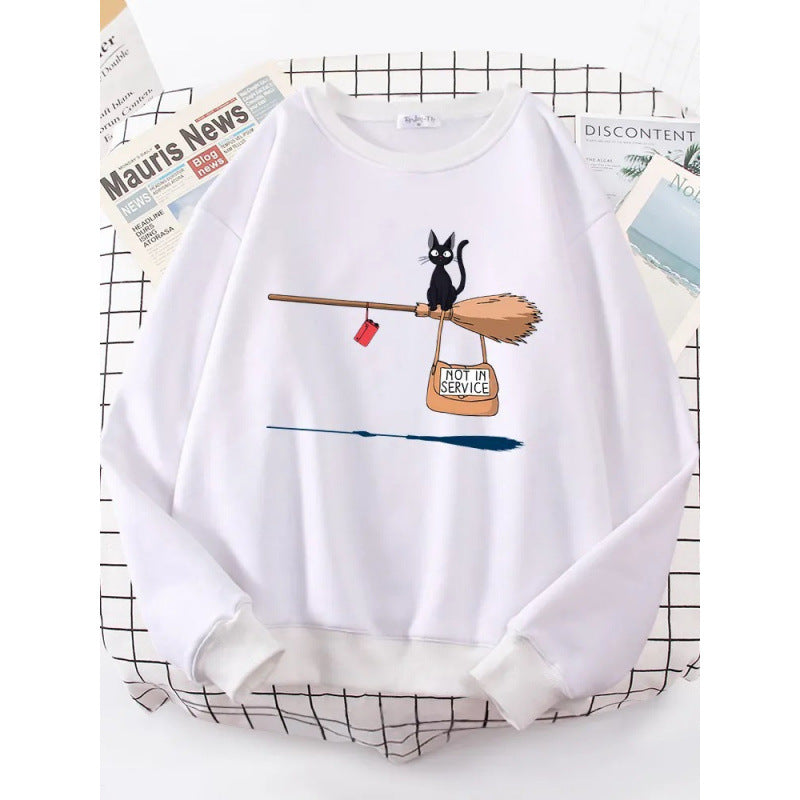 Kvinnors sweatshirt med kreativ kattdesign Mirla-Eva Jonsson