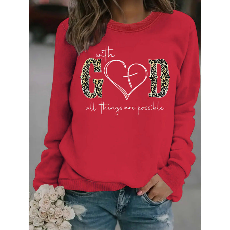 Kvinnors sweatshirt med kreativ mode-design och motiverande budskap Mirla-Eva Jonsson
