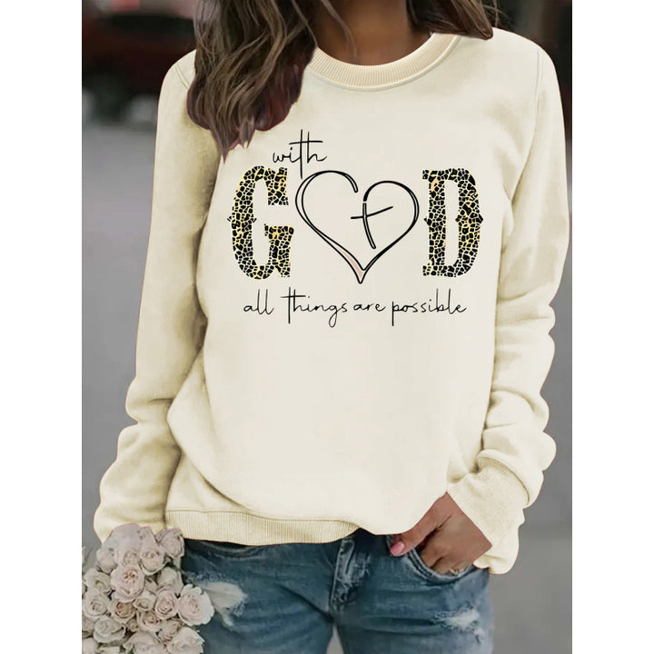 Kvinnors sweatshirt med kreativ mode-design och motiverande budskap Mirla-Eva Jonsson