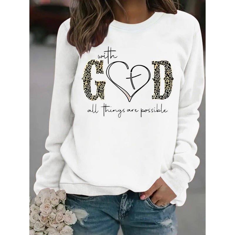 Kvinnors sweatshirt med kreativ mode-design och motiverande budskap Mirla-Eva Jonsson