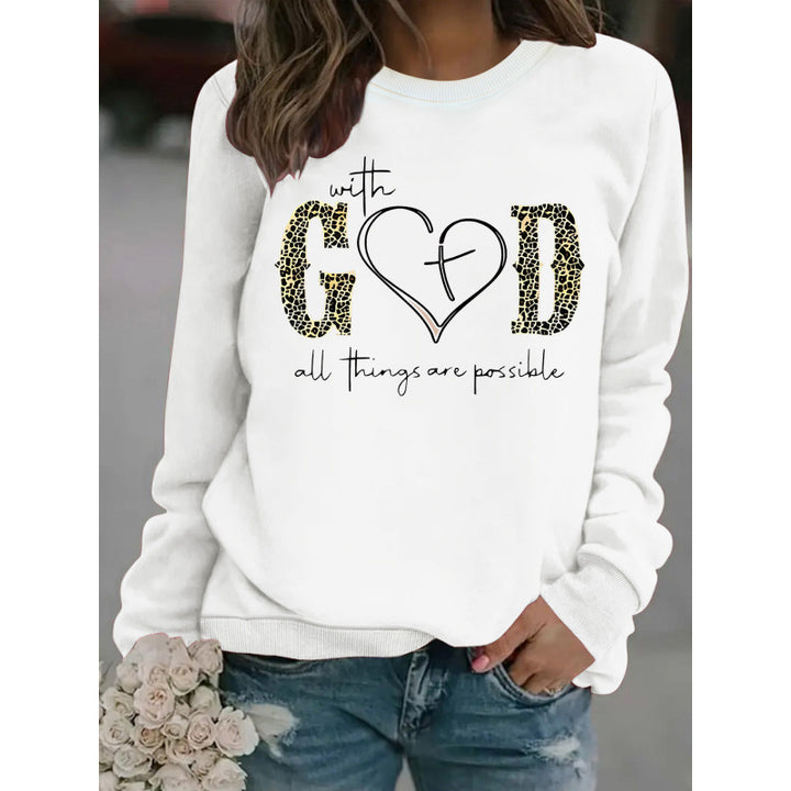 Kvinnors sweatshirt med kreativ mode-design och motiverande budskap Mirla-Eva Jonsson