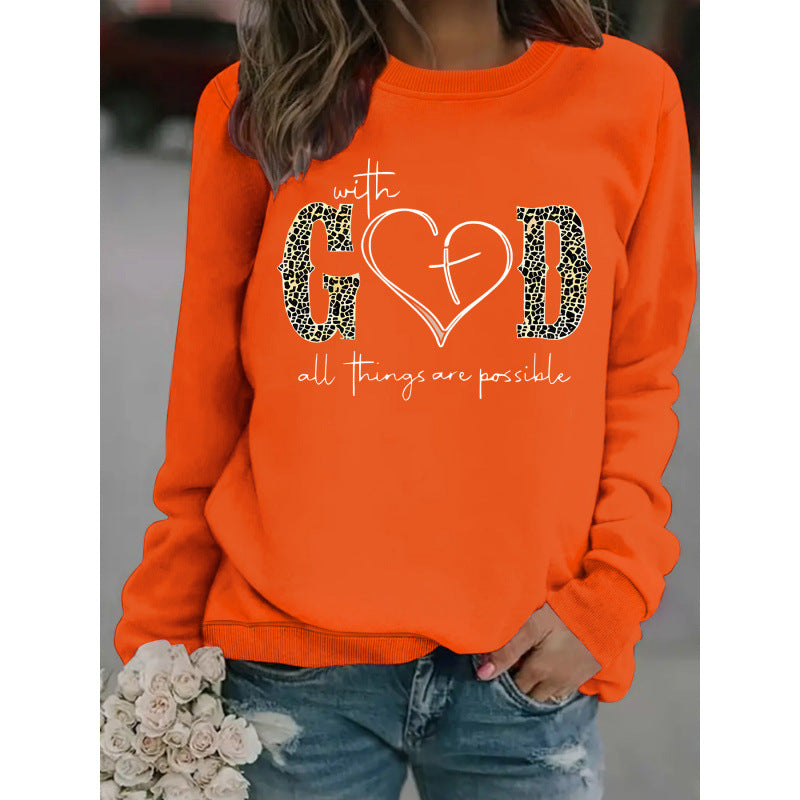 Kvinnors sweatshirt med kreativ mode-design och motiverande budskap Mirla-Eva Jonsson