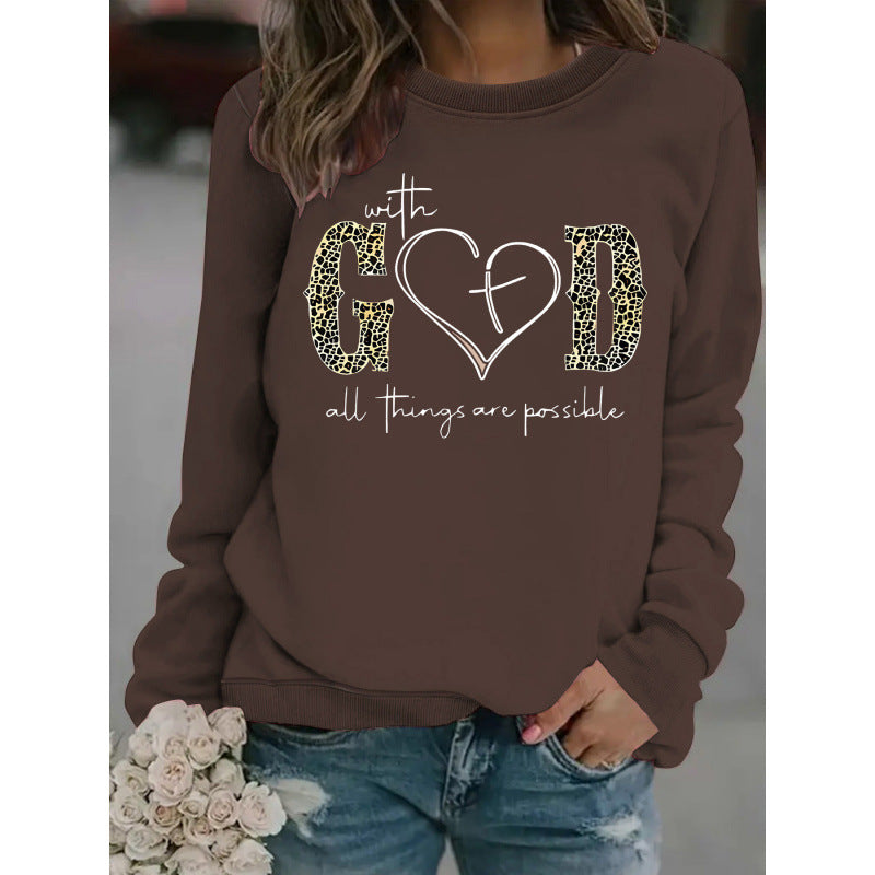 Kvinnors sweatshirt med kreativ mode-design och motiverande budskap Mirla-Eva Jonsson