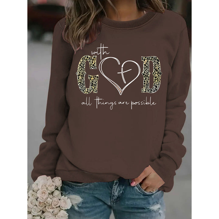 Kvinnors sweatshirt med kreativ mode-design och motiverande budskap Mirla-Eva Jonsson