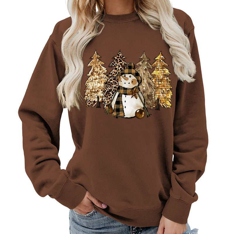 Kvinnors sweatshirt med kreativ snögubbe-design och mjukt foder Mirla-Eva Jonsson