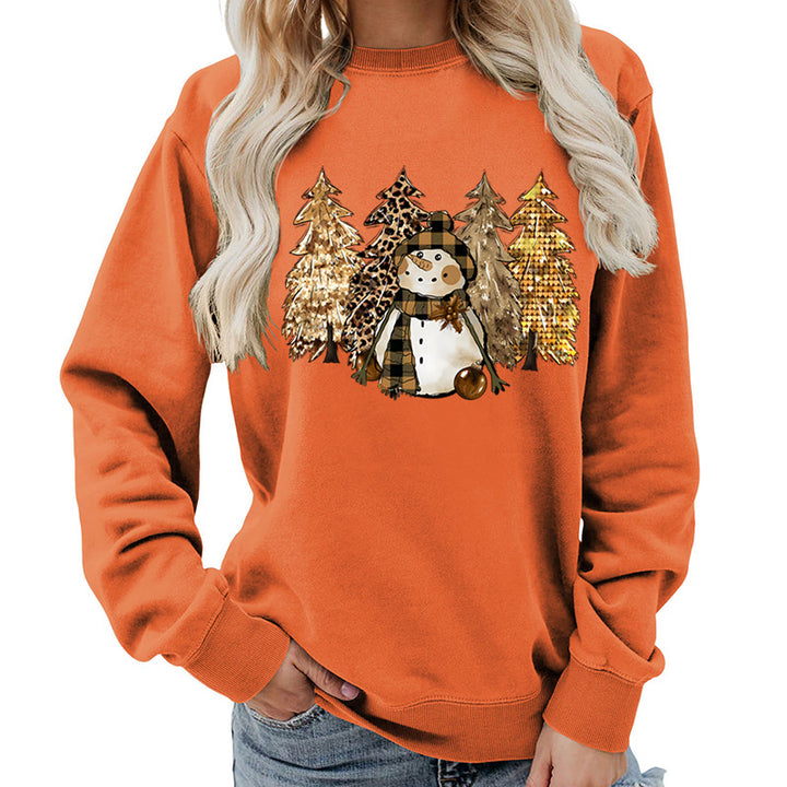 Kvinnors sweatshirt med kreativ snögubbe-design och mjukt foder Mirla-Eva Jonsson
