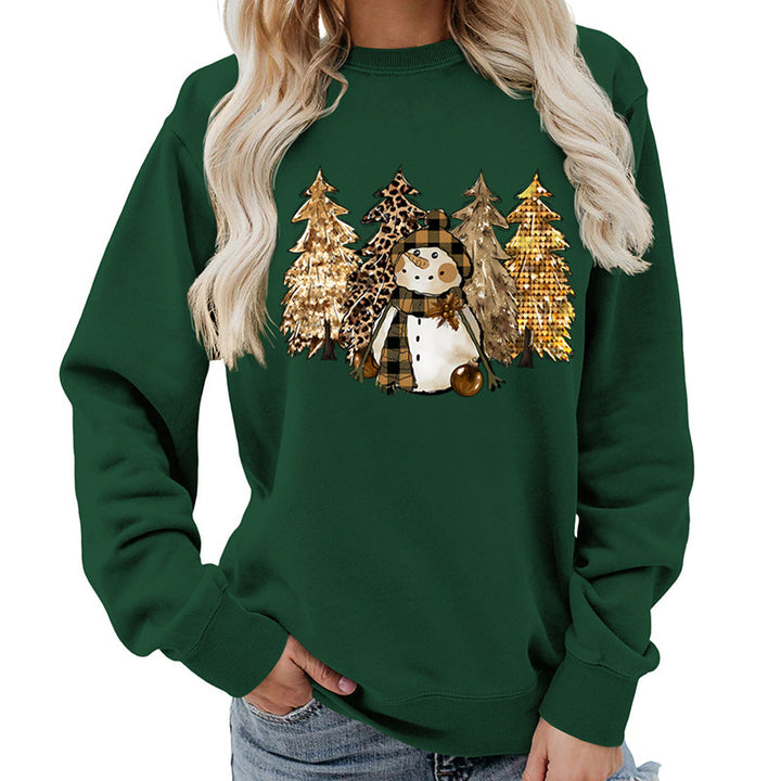 Kvinnors sweatshirt med kreativ snögubbe-design och mjukt foder Mirla-Eva Jonsson