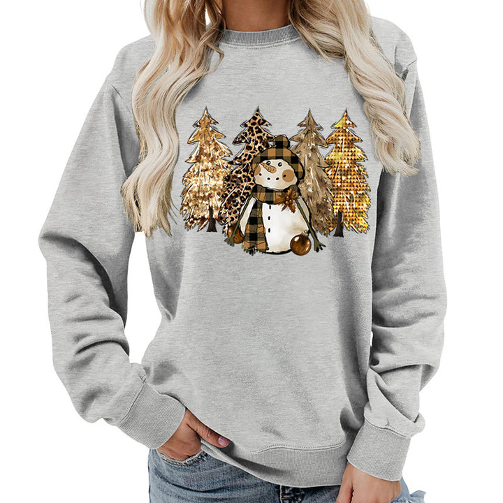 Kvinnors sweatshirt med kreativ snögubbe-design och mjukt foder Mirla-Eva Jonsson