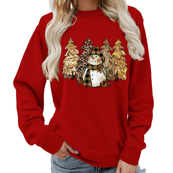 Kvinnors sweatshirt med kreativ snögubbe-design och mjukt foder Mirla-Eva Jonsson