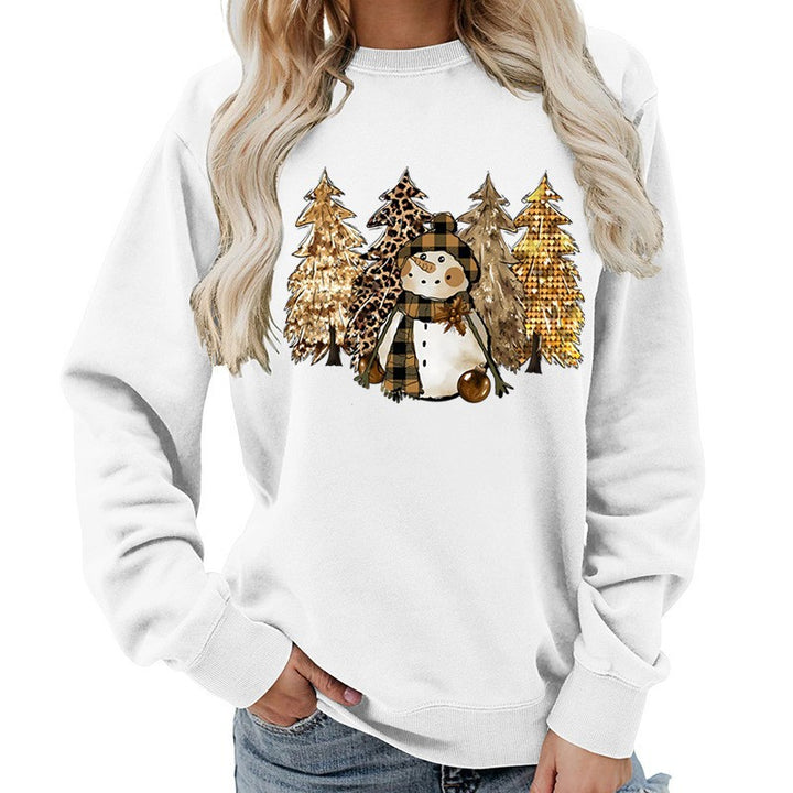 Kvinnors sweatshirt med kreativ snögubbe-design och mjukt foder Mirla-Eva Jonsson