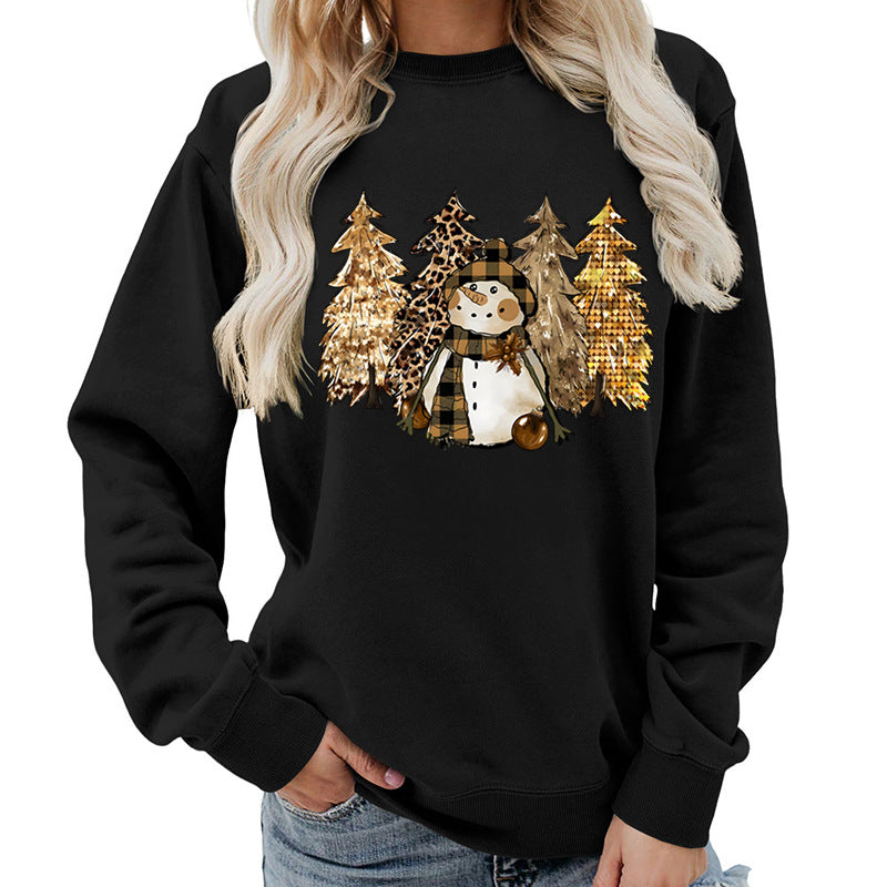 Kvinnors sweatshirt med kreativ snögubbe-design och mjukt foder Mirla-Eva Jonsson