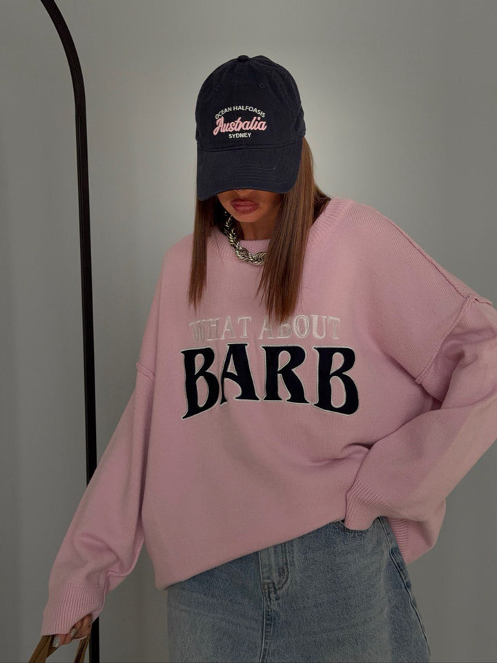 Kvinnors sweatshirt med kreativ text och avslappnad passform Mirla-Eva Jonsson