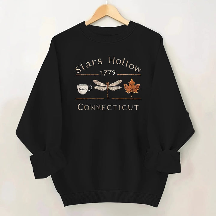 Kvinnors sweatshirt med kreativt Stars Hollow-motiv Mirla-Eva Jonsson