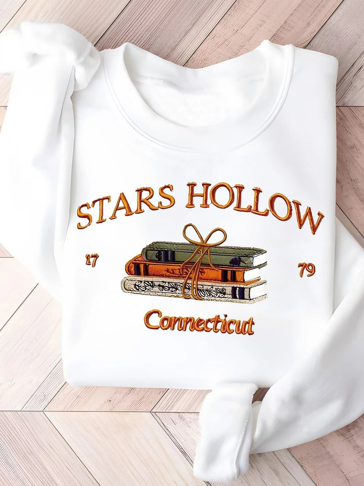 Kvinnors sweatshirt med kreativt Stars Hollow-motiv Mirla-Eva Jonsson