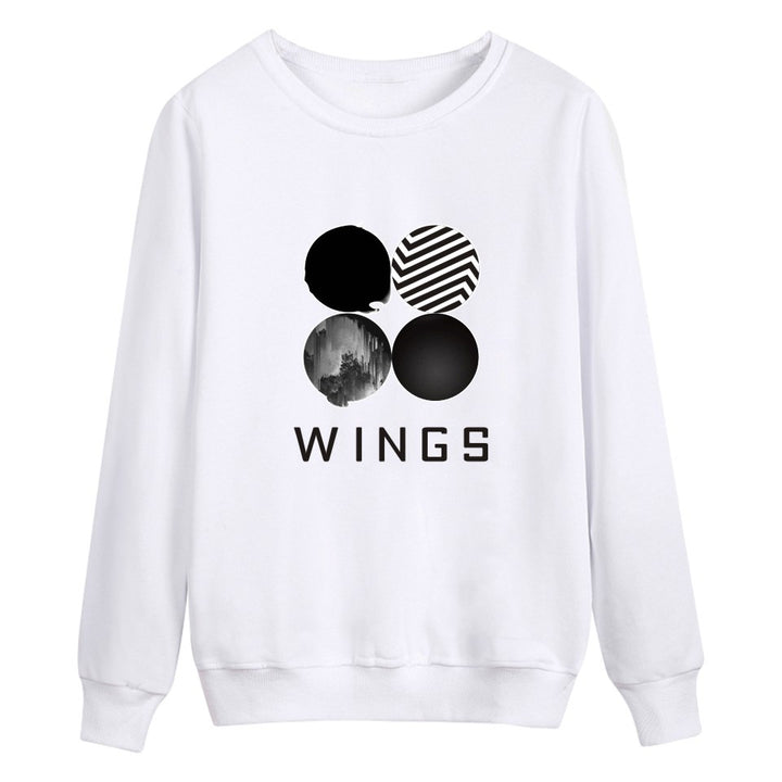 Kvinnors sweatshirt med kreativt grafiskt tryck och rund hals Mirla-Eva Jonsson