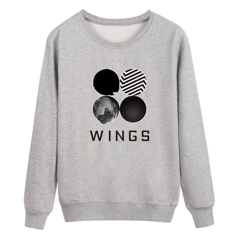 Kvinnors sweatshirt med kreativt grafiskt tryck och rund hals Mirla-Eva Jonsson