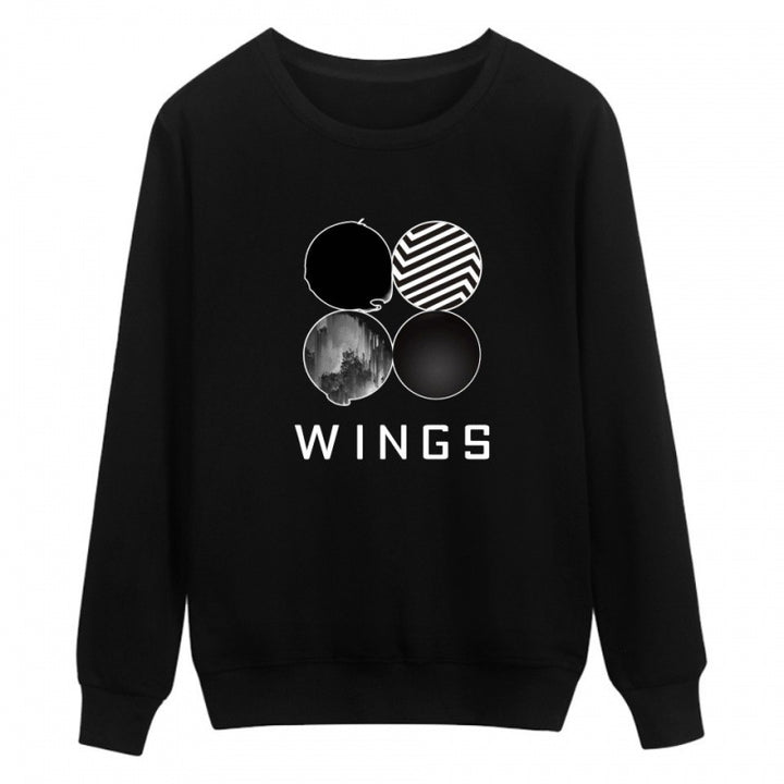Kvinnors sweatshirt med kreativt grafiskt tryck och rund hals Mirla-Eva Jonsson