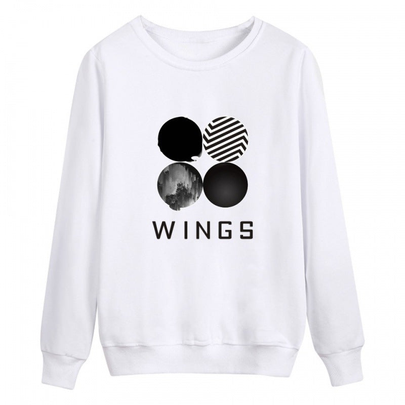Kvinnors sweatshirt med kreativt grafiskt tryck och rund hals Mirla-Eva Jonsson
