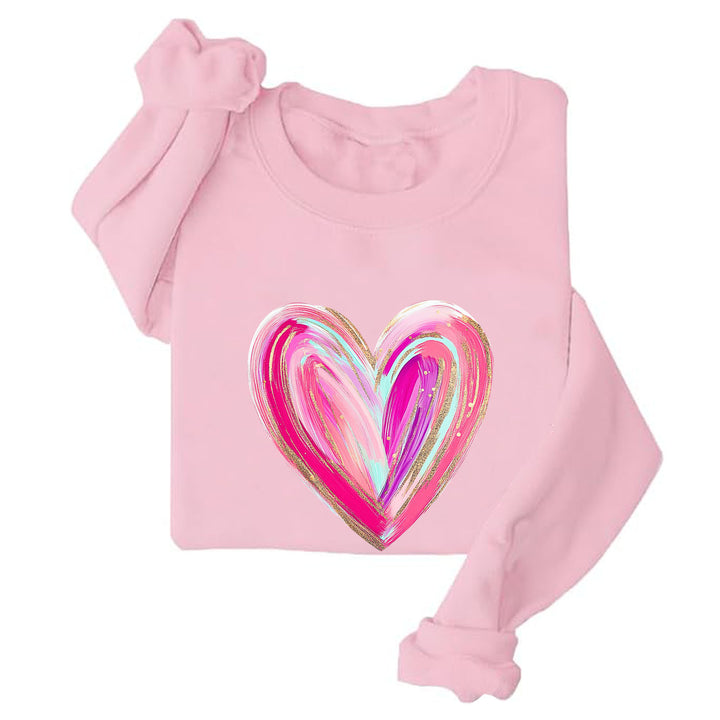 Kvinnors sweatshirt med kreativt hjärtdesign Mirla-Eva Jonsson