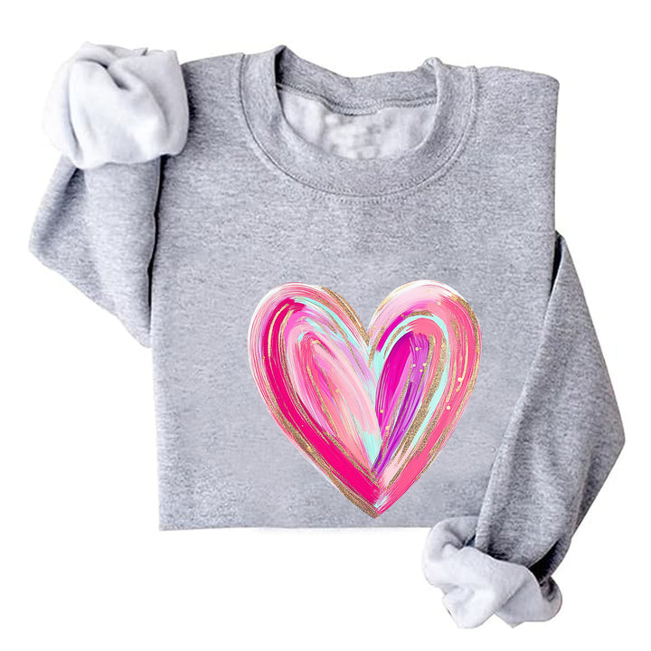 Kvinnors sweatshirt med kreativt hjärtdesign Mirla-Eva Jonsson
