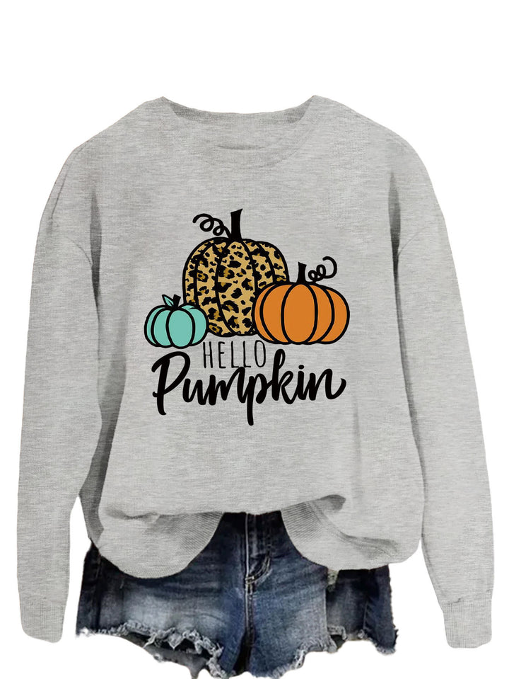 Kvinnors sweatshirt med kreativt höstmotiv och avslappnad passform Mirla-Eva Jonsson