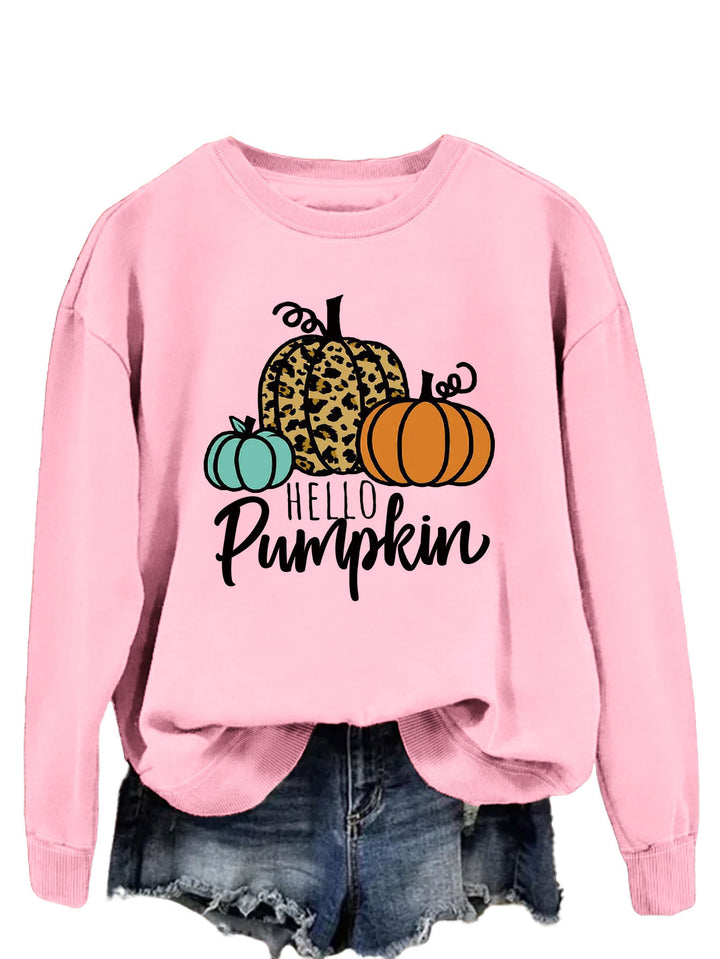Kvinnors sweatshirt med kreativt höstmotiv och avslappnad passform Mirla-Eva Jonsson