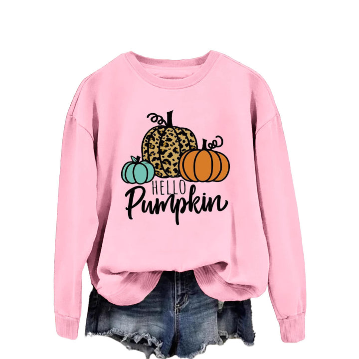 Kvinnors sweatshirt med kreativt höstmotiv och avslappnad passform Mirla-Eva Jonsson