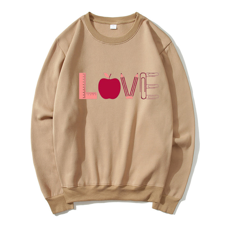 Kvinnors sweatshirt med kreativt kärleksmotiv Mirla-Eva Jonsson