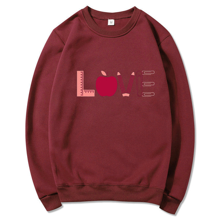 Kvinnors sweatshirt med kreativt kärleksmotiv Mirla-Eva Jonsson