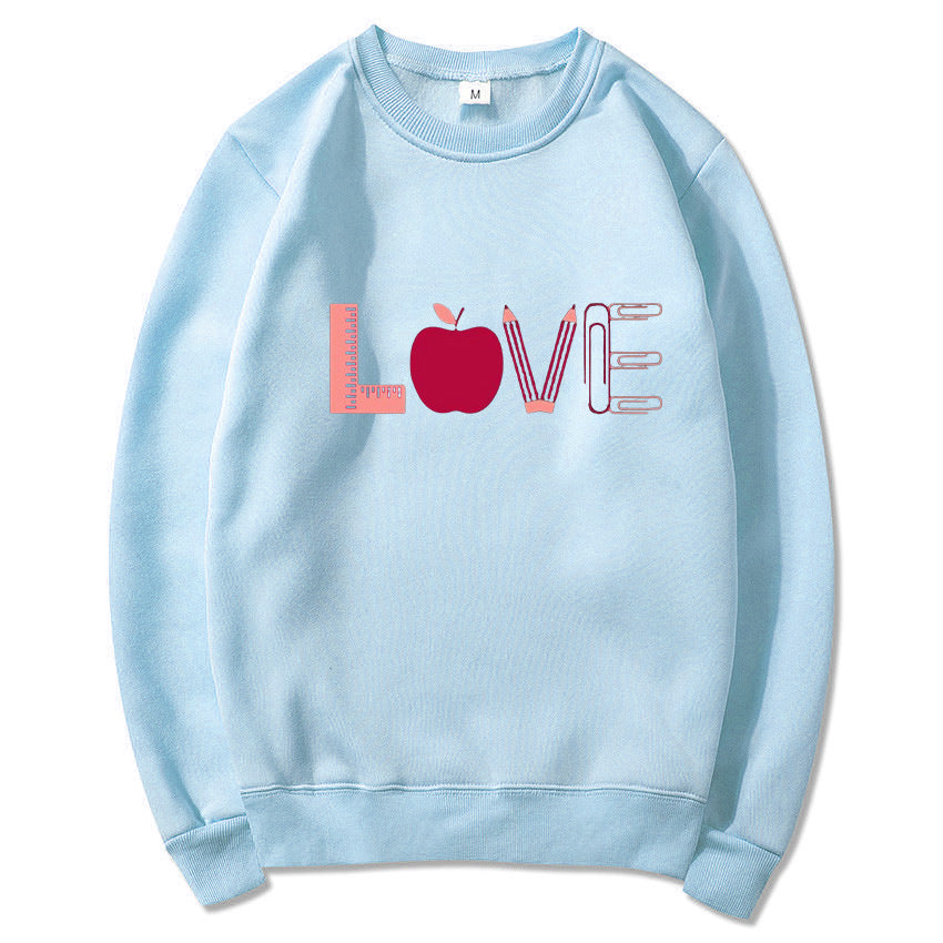 Kvinnors sweatshirt med kreativt kärleksmotiv Mirla-Eva Jonsson