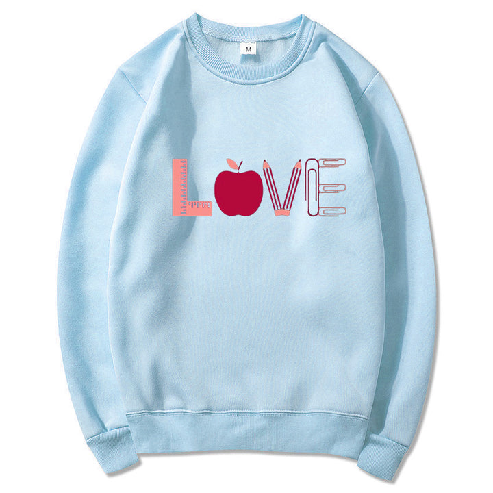 Kvinnors sweatshirt med kreativt kärleksmotiv Mirla-Eva Jonsson