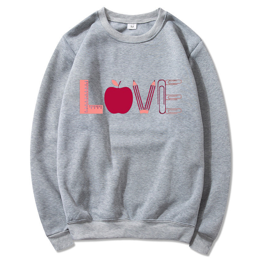 Kvinnors sweatshirt med kreativt kärleksmotiv Mirla-Eva Jonsson