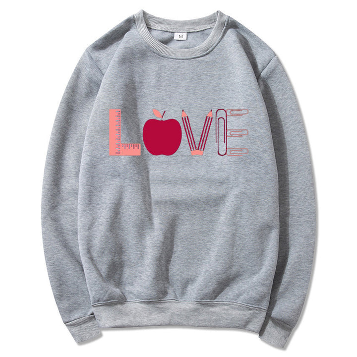 Kvinnors sweatshirt med kreativt kärleksmotiv Mirla-Eva Jonsson