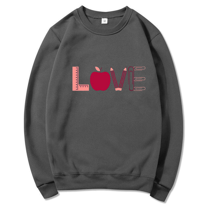 Kvinnors sweatshirt med kreativt kärleksmotiv Mirla-Eva Jonsson