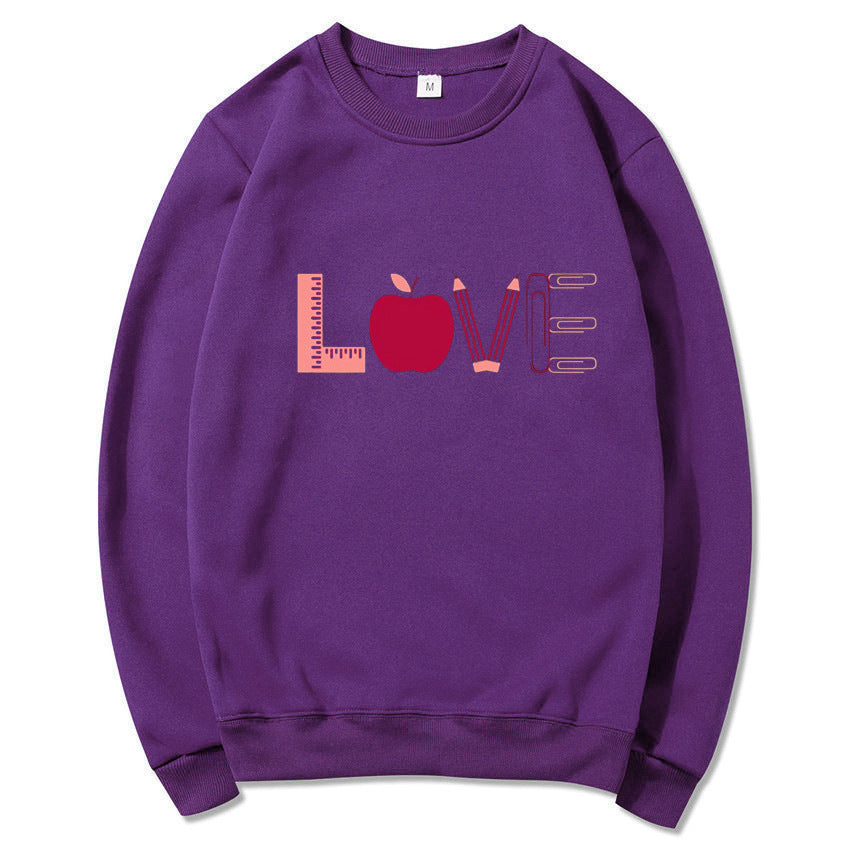 Kvinnors sweatshirt med kreativt kärleksmotiv Mirla-Eva Jonsson