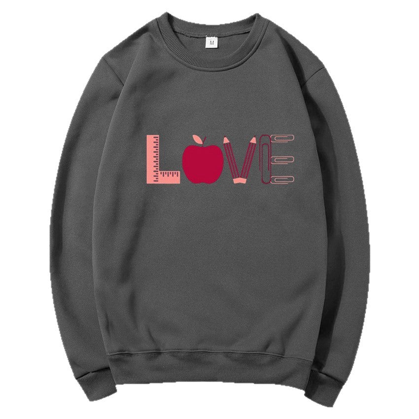 Kvinnors sweatshirt med kreativt kärleksmotiv Mirla-Eva Jonsson