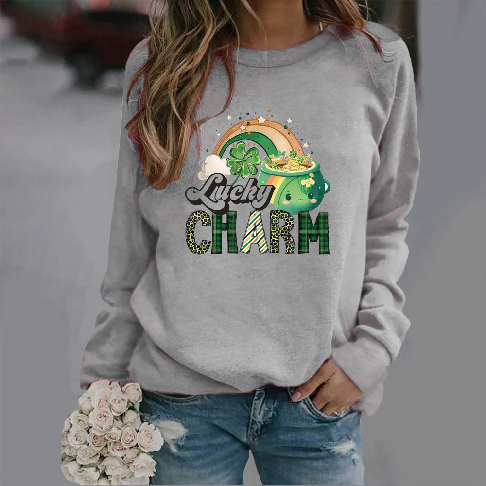 Kvinnors sweatshirt med kreativt lyckomotiv Mirla-Eva Jonsson