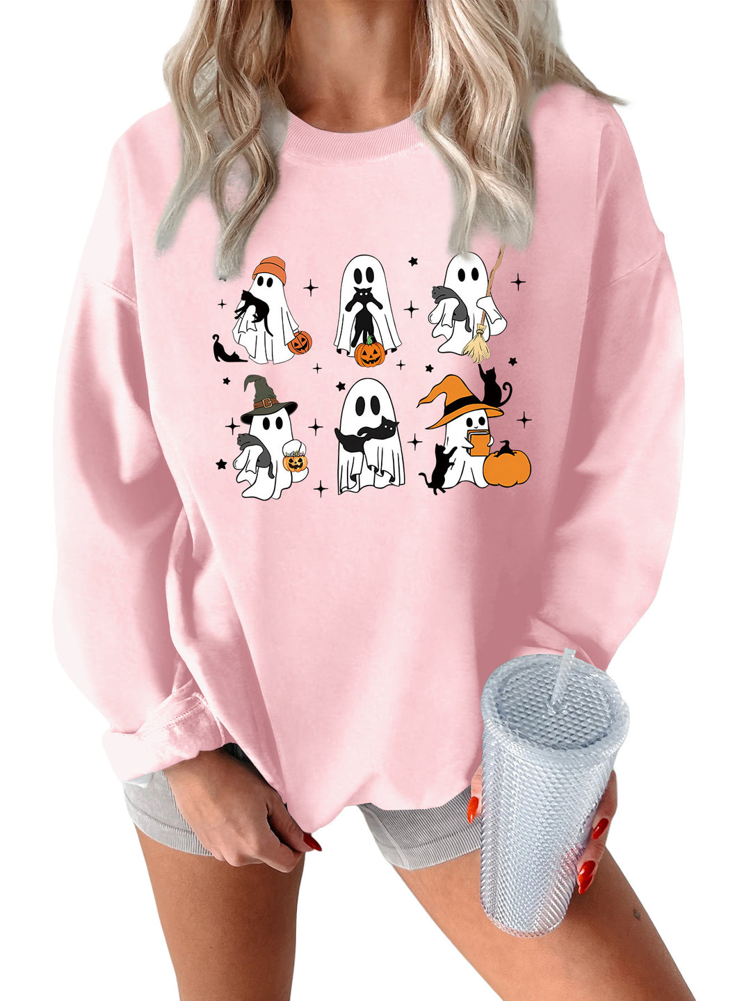 Kvinnors sweatshirt med kreativt skräckmotiv Mirla-Eva Jonsson