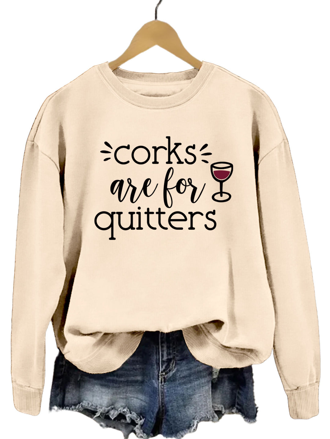 Kvinnors sweatshirt med kreativt slogan och avslappnad passform Mirla-Eva Jonsson