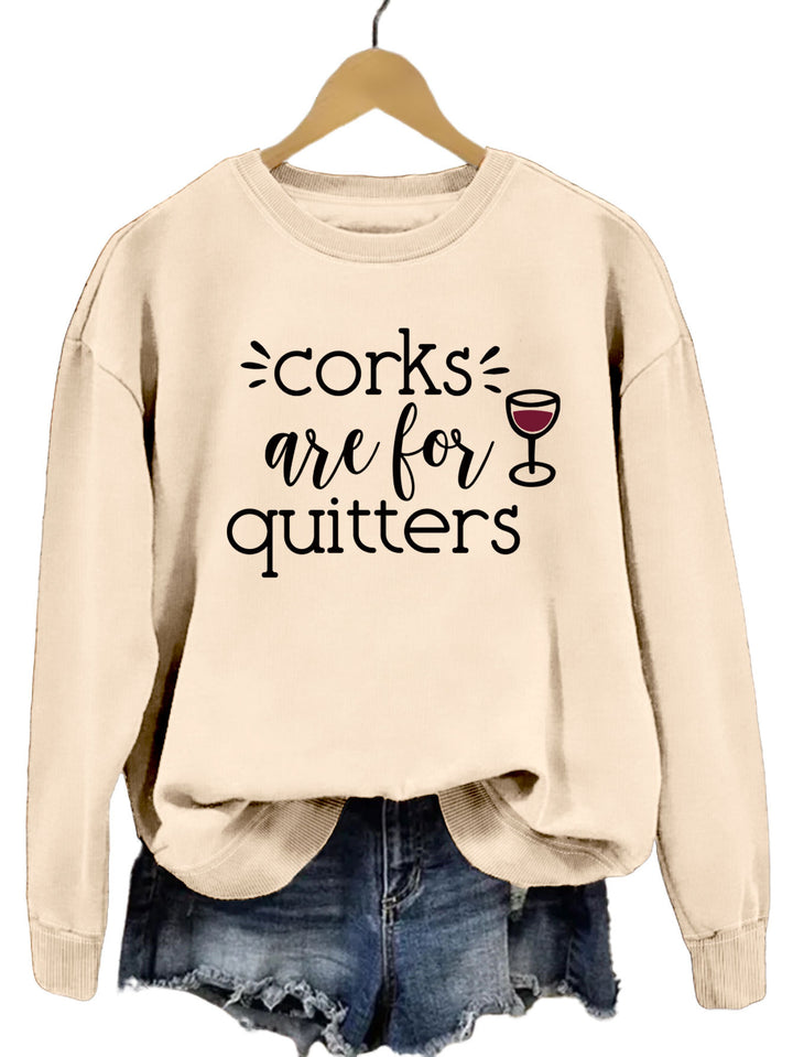 Kvinnors sweatshirt med kreativt slogan och avslappnad passform Mirla-Eva Jonsson
