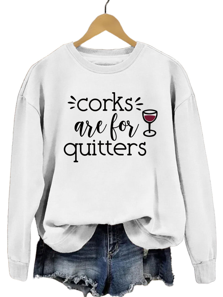 Kvinnors sweatshirt med kreativt slogan och avslappnad passform Mirla-Eva Jonsson