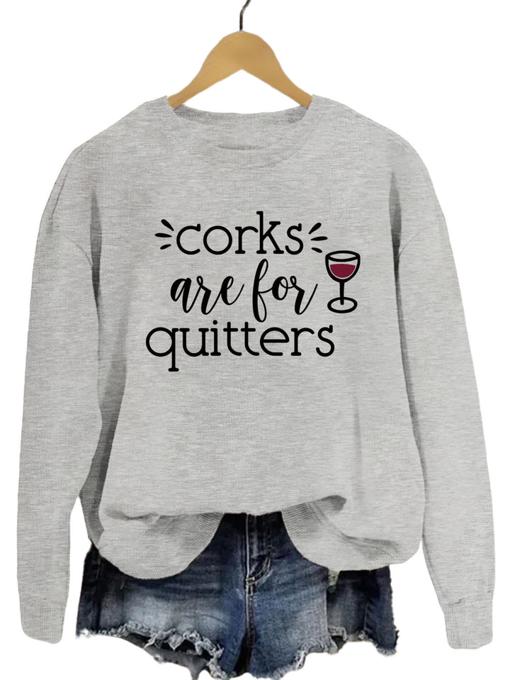 Kvinnors sweatshirt med kreativt slogan och avslappnad passform Mirla-Eva Jonsson