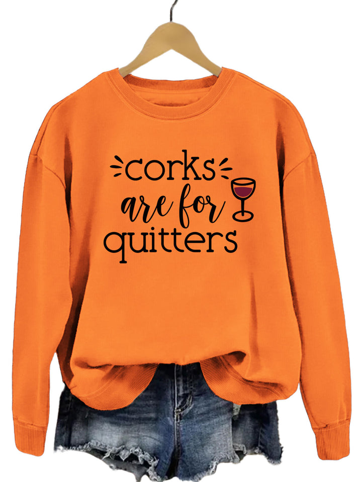 Kvinnors sweatshirt med kreativt slogan och avslappnad passform Mirla-Eva Jonsson