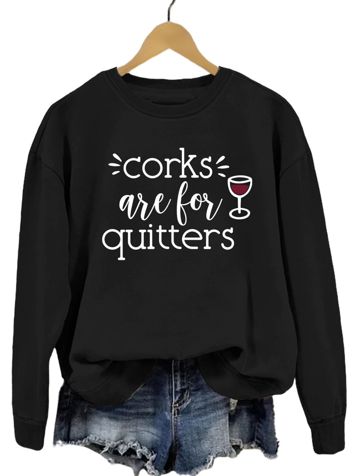 Kvinnors sweatshirt med kreativt slogan och avslappnad passform Mirla-Eva Jonsson