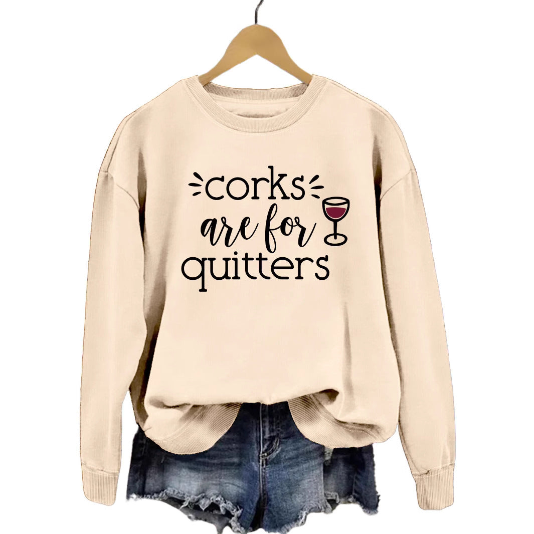 Kvinnors sweatshirt med kreativt slogan och avslappnad passform Mirla-Eva Jonsson