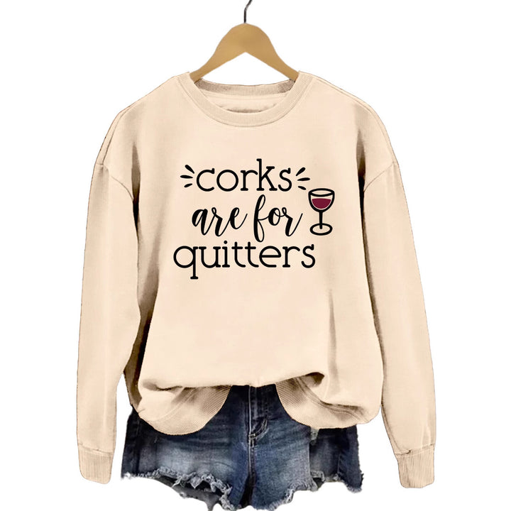 Kvinnors sweatshirt med kreativt slogan och avslappnad passform Mirla-Eva Jonsson