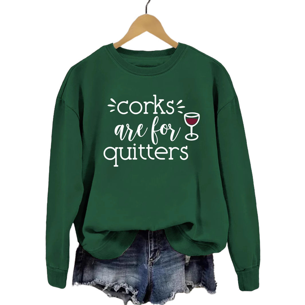 Kvinnors sweatshirt med kreativt slogan och avslappnad passform Mirla-Eva Jonsson