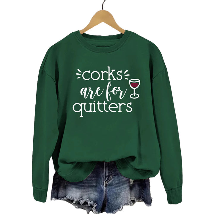 Kvinnors sweatshirt med kreativt slogan och avslappnad passform Mirla-Eva Jonsson